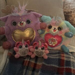 Purple and Pink Stuffed Zuru Rainbocorn 4 items!!!
